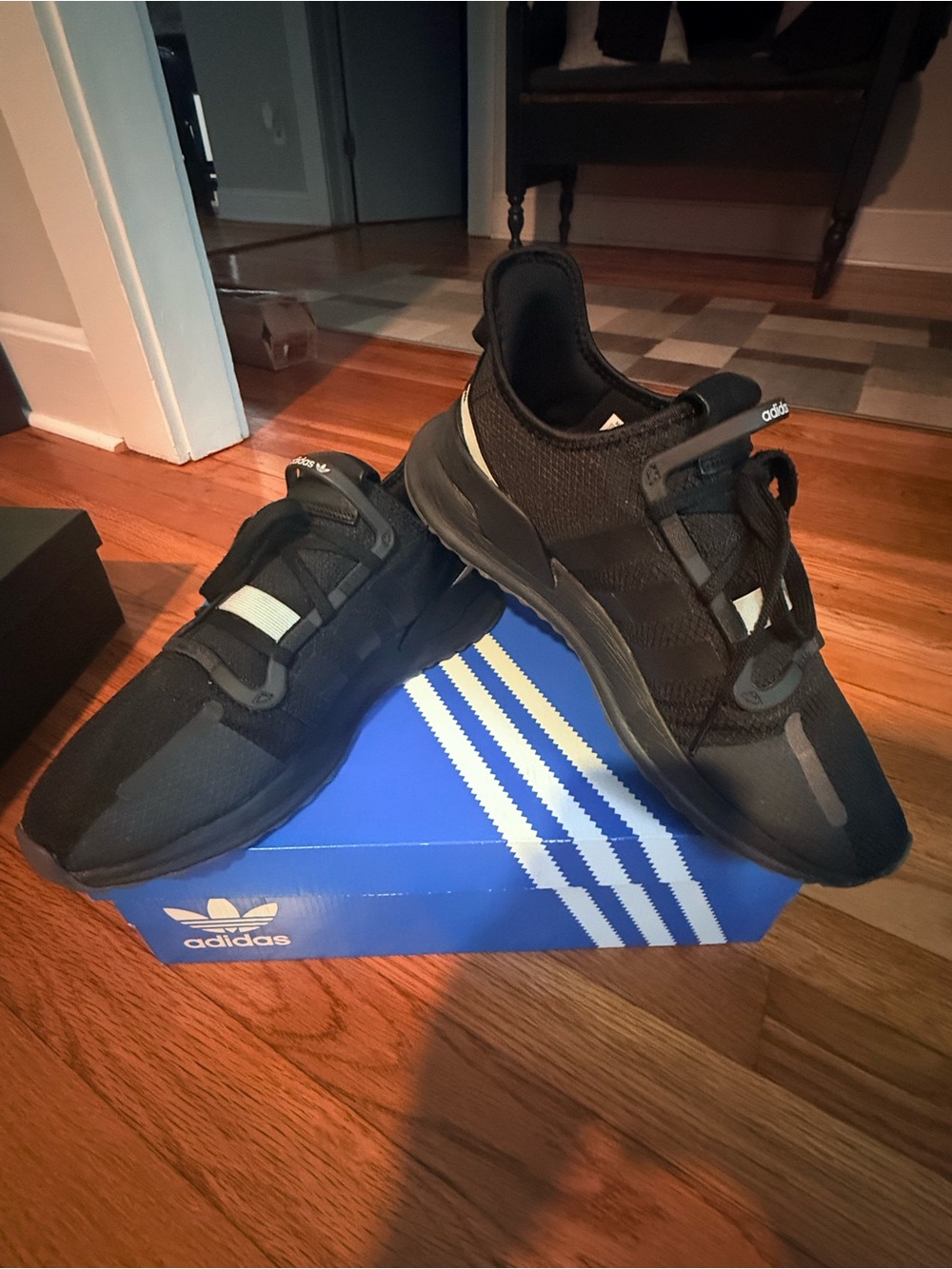 adidas U_Path Run Black Athletic Sneakers with Reflective Accents